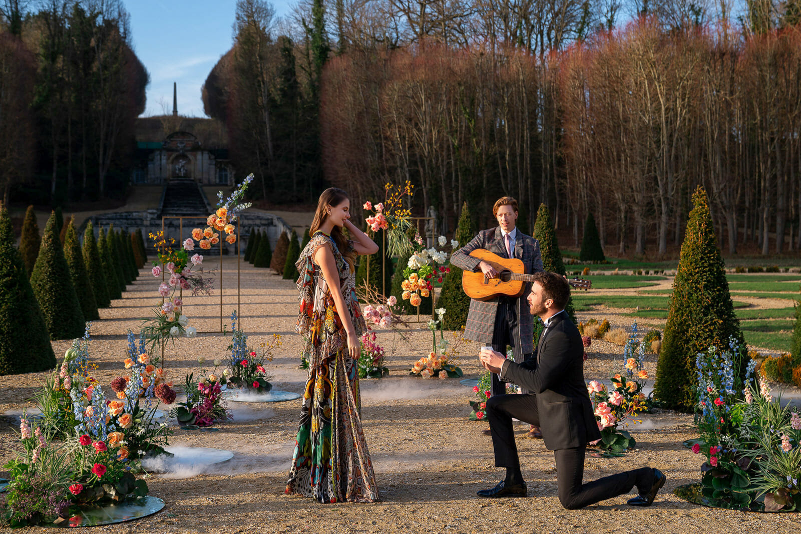 French castle marriage proposal Chateau Villette